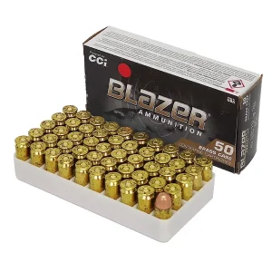 Munição CCI Calibre .45 Auto FMJ 230gr Blazer Brass Caixa 50un