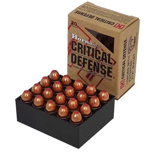 Munição Hornady Calibre .45 Auto FTX 185gr Critical Defense Caixa 20un
