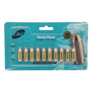 Munição CBC Calibre .40 S&W ETPP 180gr Blister 10un