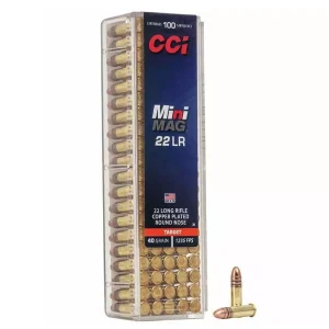 Munição CCI 22LR Mini Mag RN 40 Grains – Cx 100